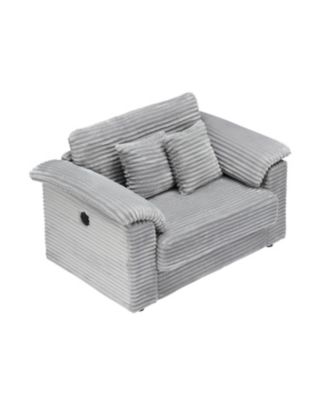 Corduroy Armchair Set w/ USB & Storage
