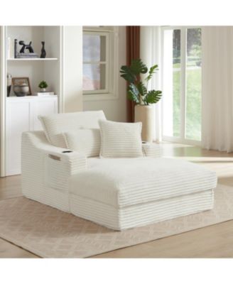 Streamdale Modern White Sofa Lounge Chair