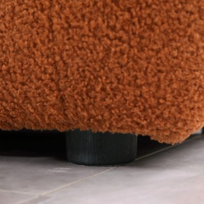 64.98"L Human Body Sofa, Marshmallow Boucle, 2-Seater