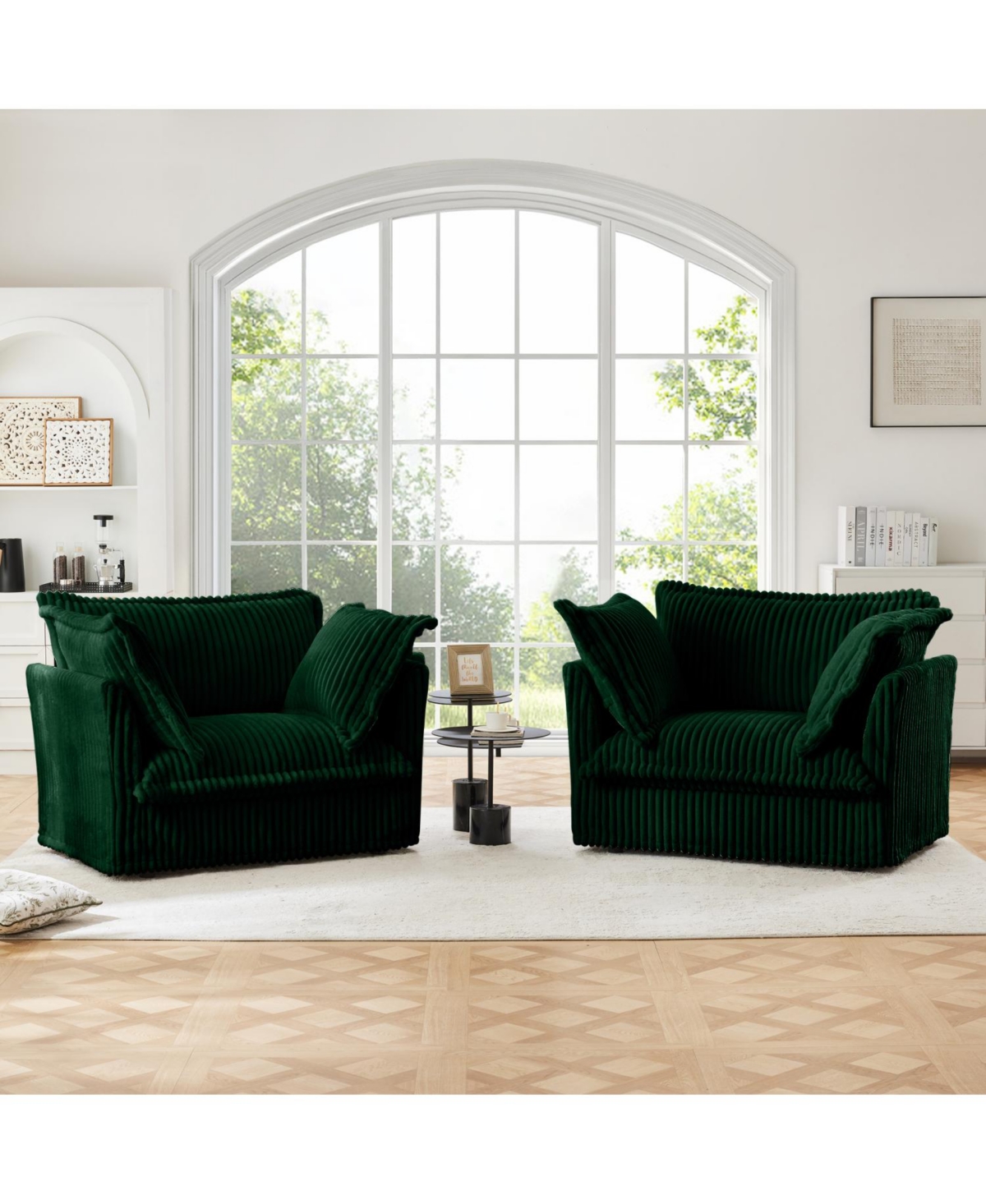 Streamdale Furniture Set of 2 Slipcovered Armchairs