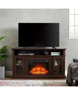 Streamdale TV Stand with Fireplace for TVs Up to 65", Espresso