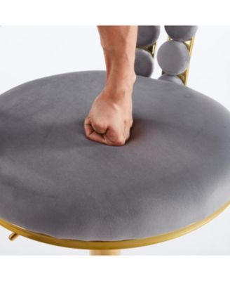 Modern Grey Bar Chairs (Set of 2) Golden Legs