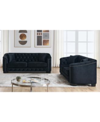 Streamdale 3-seater + 3-seater Combination sofa.Velvet black
