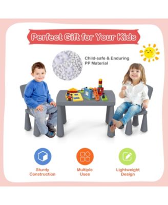 Kids Table & 2 Chairs Set Toddler Activity Play Dining Study Desk