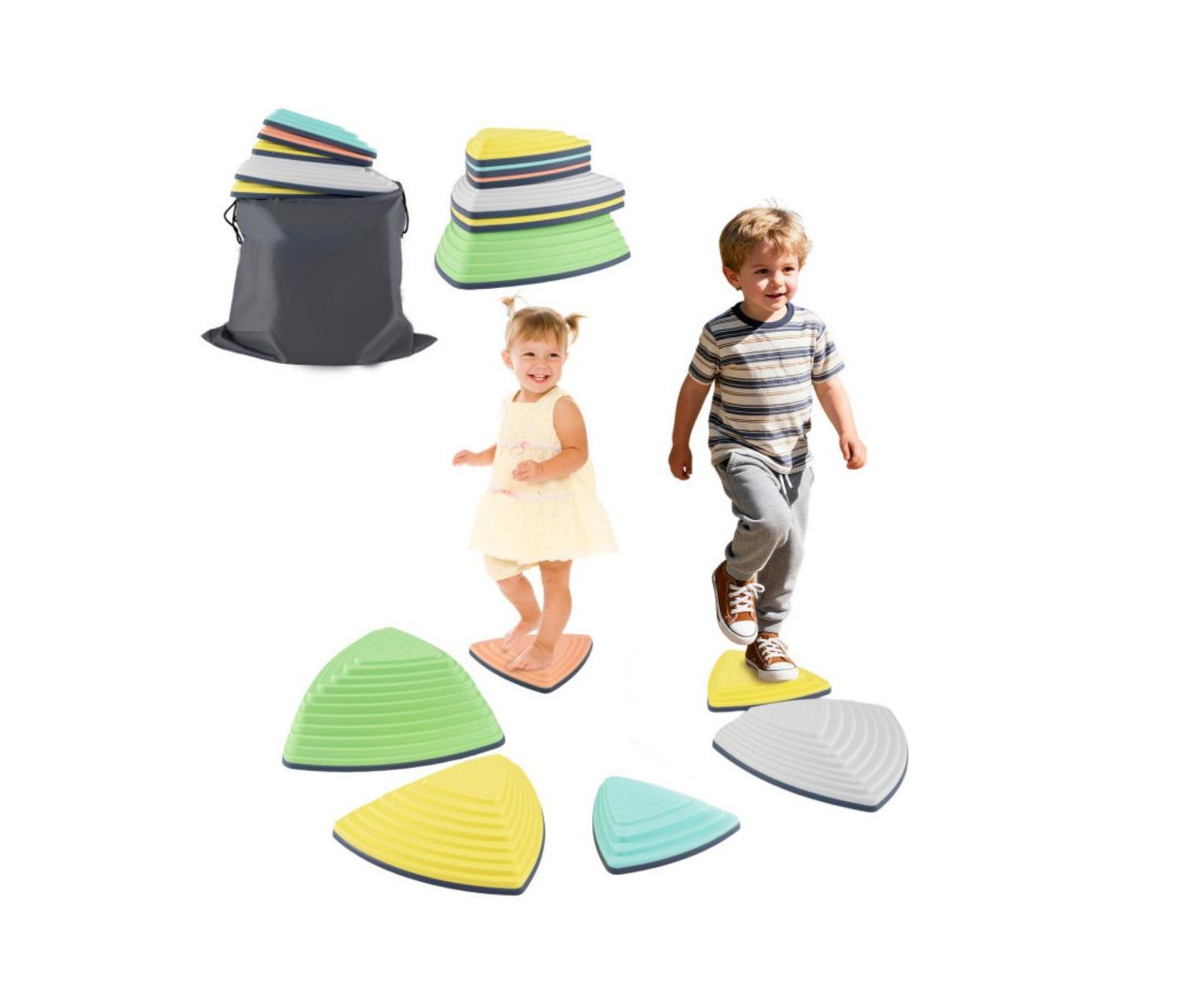 Детские игрушки HONGGE Balance Stepping Stones Set of Six, Ages 3+, цвет: Разноцветный — фото 1