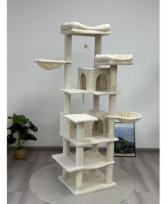 68 Green Multi Level Cat Tree Hammocks Hanging Basket Cave Removable Cushion