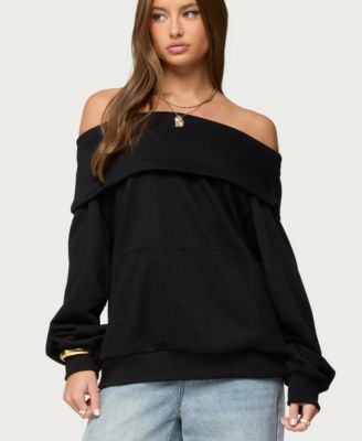 Women's Ashlee Oversized Foldover Sweatshirt