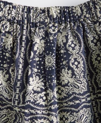 Women's Bandana-Print Pull-On Midi Skirt