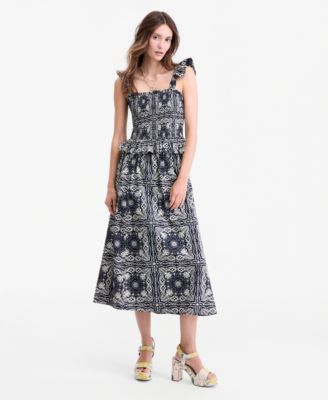 Women's Smocked Ruffle-Trim Tank