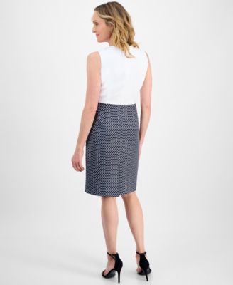 Women's Jacquard-Skirt Sheath Dress