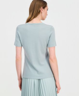 Women's Merino Wool Short-Sleeve Sweater