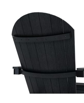 Outdoor Patio All-weather Folding Adirondack Chair Set of 2