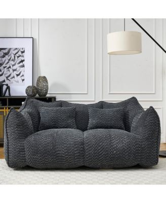 Plush Beanbag Sofa with Foam Core for Two