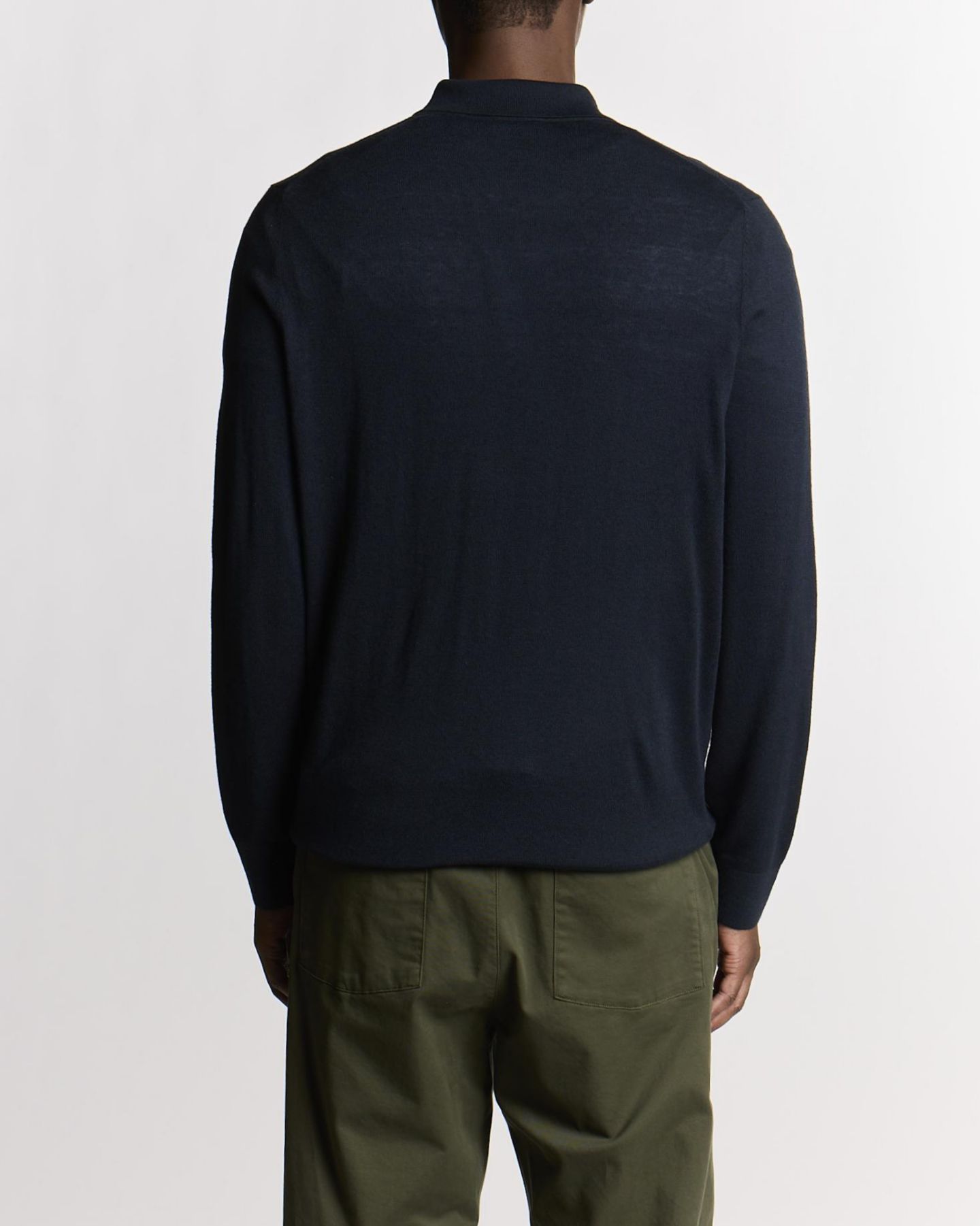 Мужская рубашка Lyle & Scott Long Sleeve Cable Knitted, цвет: Карбоновый — фото 6