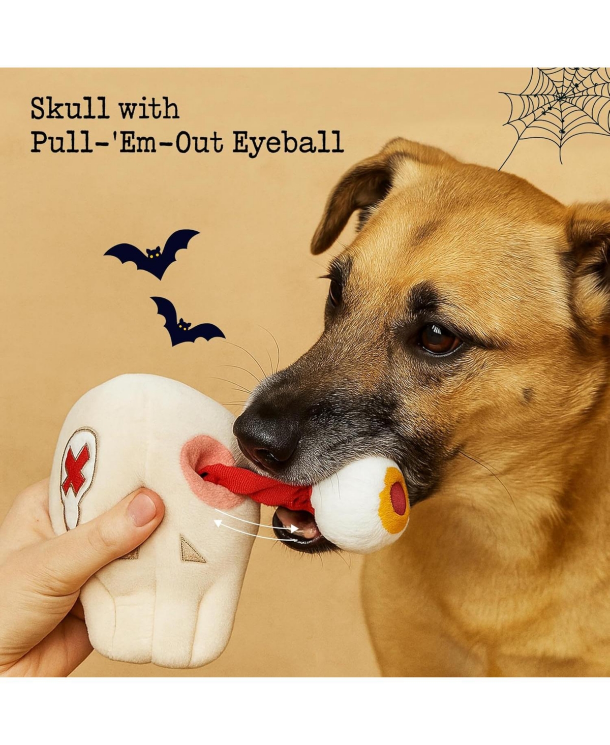 Fuzzwoof 10 Pack Halloween Party Squeaky Dog Toys, Bulk Plush Toys for Spooky Season, Tag/Chew/Fetch Toys, Halloween Gifts for Small to Medium Dogs