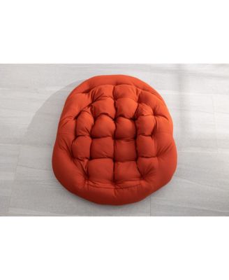 Orange Rattan Rocking Chair with Cushion