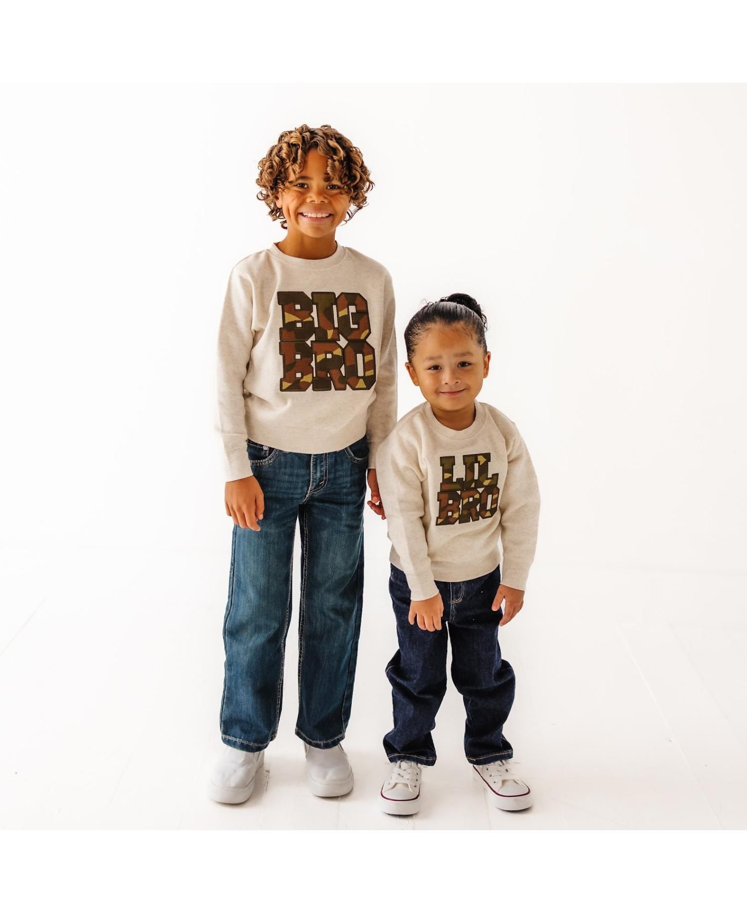 Boys Big Bro Camo Patch Sweatshirt