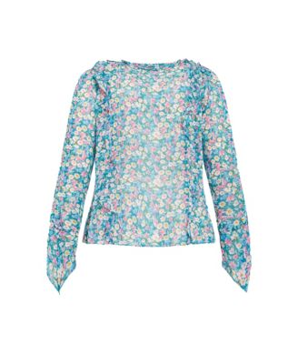 Women's Lidia Ruffle Print Top