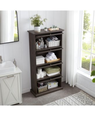 4 Tier Glass Display Cabinet