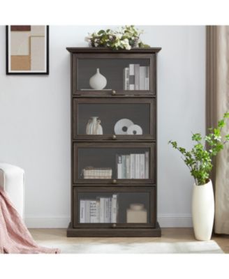 4 Tier Glass Display Cabinet