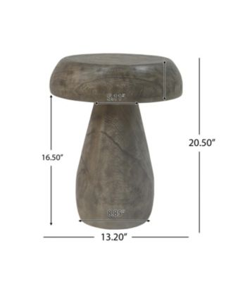 MGO Mushroom Side Table Wood-like texture