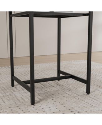 Bar table, equipped with 2 bar stools, with backrest and partition