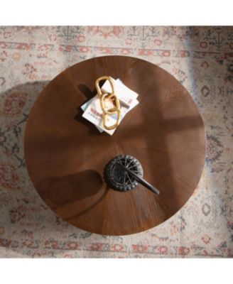 Streamdale 30" Round Handcrafted Relief Coffee Table