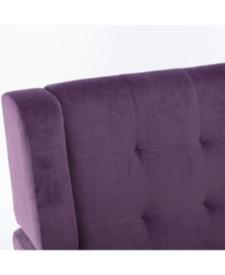 Velvet Accent Chair with Black Legs