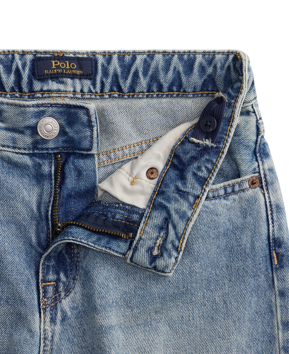 Polo Ralph Lauren Girls' 7-16 High-Rise Wide-Leg Jeans