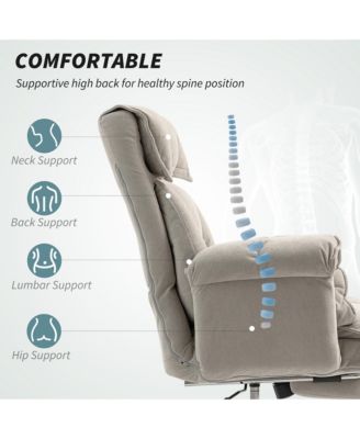 Executive Office Chair, Computer Desk Chair with Footrest,