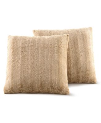 Faux-Fur 2-Pack Decorative Pillows, 20" x 20"