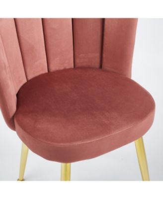 Streamdale Modern Velvet Dining Chair (Set of 2) with Gold Legs
