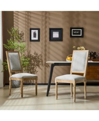 French Country Cane Back Dining Chairs Set