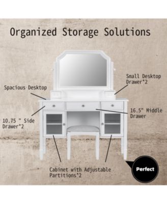 Makeup Vanity Desk with Adjustable Mirror