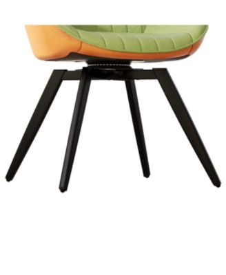 Medieval Modern Dining Chairs Set of 2(Green & Orange)