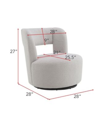 Teddy Fabric Swivel Accent Chair for Living Room Bedroom