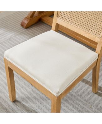 Streamdale Farmhouse Rattan Dining Chairs, Set of 2