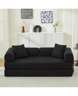 Folding Sofa Bed 78.5" Convertible Couch with Pillows
