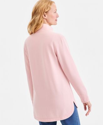 Women's Luxsoft Fleece Quarter-Zip Tunic Sweatshirt