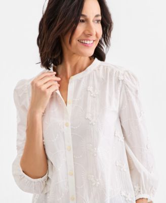 Women's Cotton Embroidered Blouse
