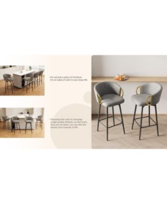 Modern Swivel Bar Chairs, Set of 2