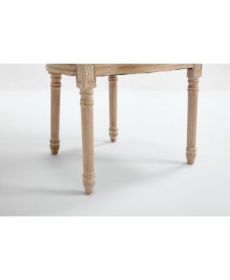  French Country Upholstered Dining Chairs (Set of 2) - Beige