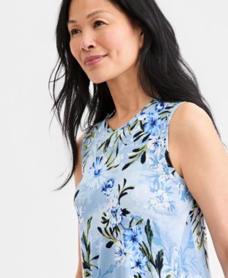 Women's Printed Sleeveless Knit Dress