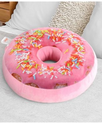 Reversible Photoreal Donut Decorative Pillow, 16" Round