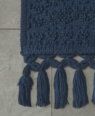 French Connection Nellore Fringe Cotton Bath Rug, 24" x 64"