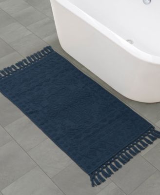 French Connection Nellore Fringe Cotton Bath Rug, 26" x 49"