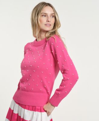 Women's Beaded Crewneck Sweater