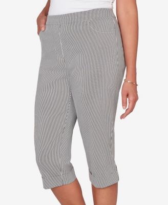 Women's Classic Stretch Stripe Clamdigger Capri Pants