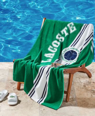 Single Badge Cotton Beach Towel, 36" x 72"