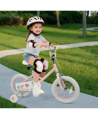 Kids Adjustable Training Bike with Dual Brake and Safety Features